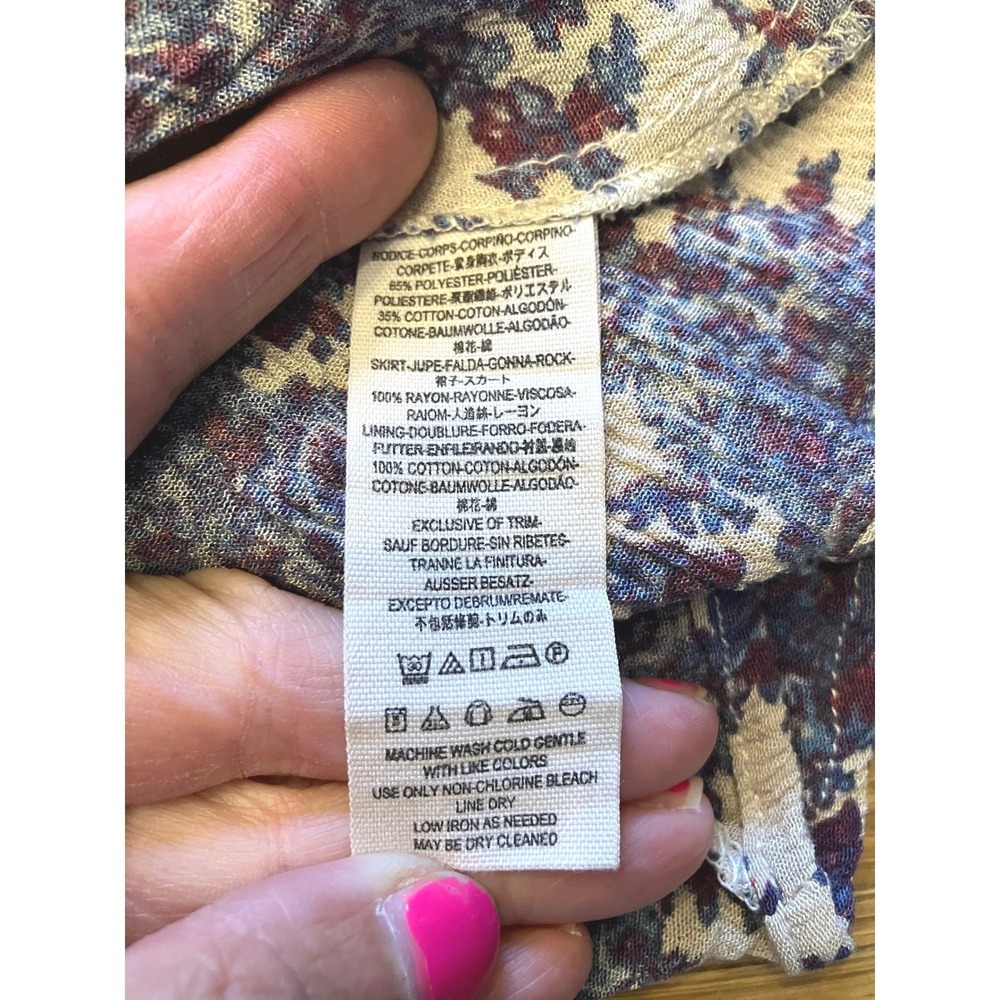 Free‎ People Lonesome Dove Hi-Lo Crochet Floral Boho Gypsy Cottage dress Size 4 - Picture 11 of 12